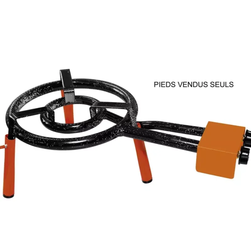 Poêles À Paëlla | Réchauds-La Casserolerie Réchaud Brûleur à gaz 3 rampes pour paëlla en acier émaillé 60 cm