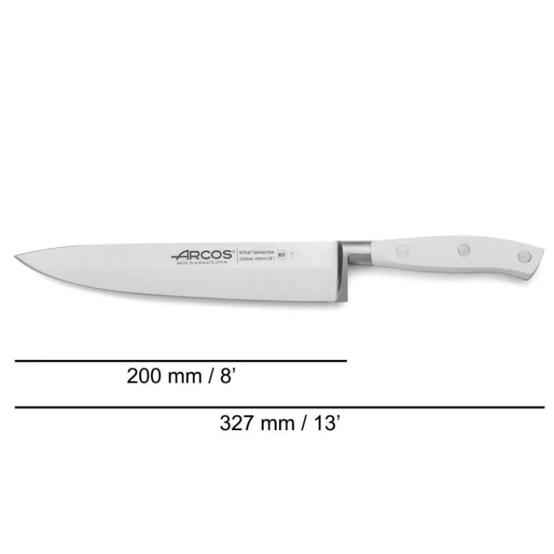 Coffrets Couteaux Cuisine | Blocs Et Ensembles De Couteaux-ARCOS RIVIERA BLANC SET DE 3 Couteaux forgés - Office Cuisine 14 et 20 - NVS