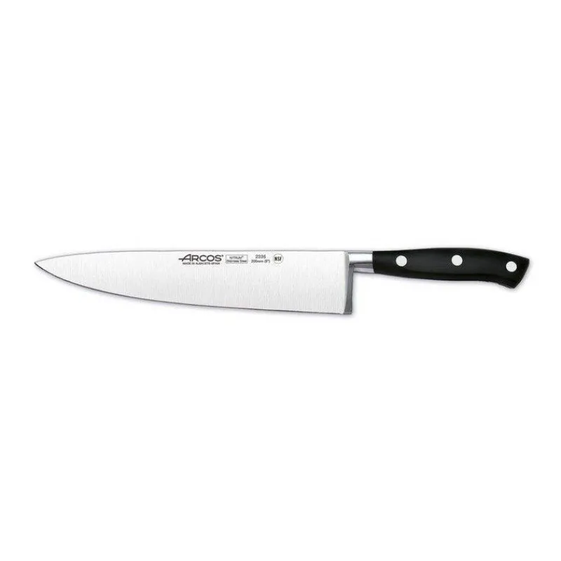 Couteaux Acier-ARCOS RIVIERA NOIR Couteau de cuisine 20 cm