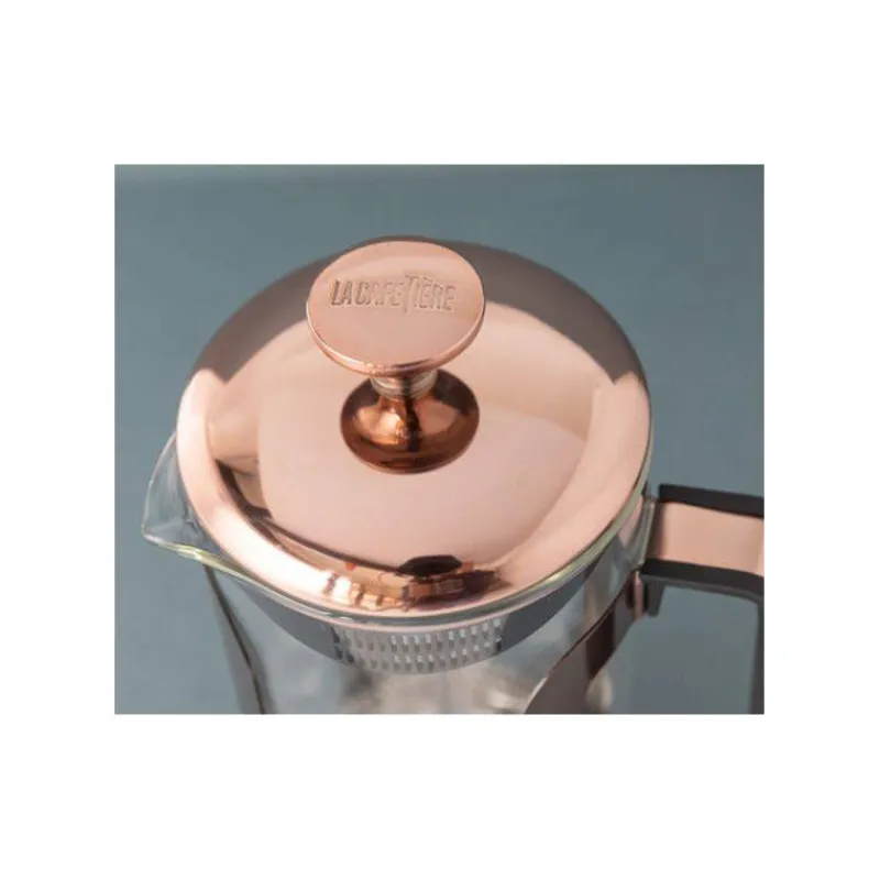 Théières, Cafetières Et Accessoires-Kitchen Craft ROMA Cafetière à piston 8 Tasses La Cafetière Inox Finition Cuivre