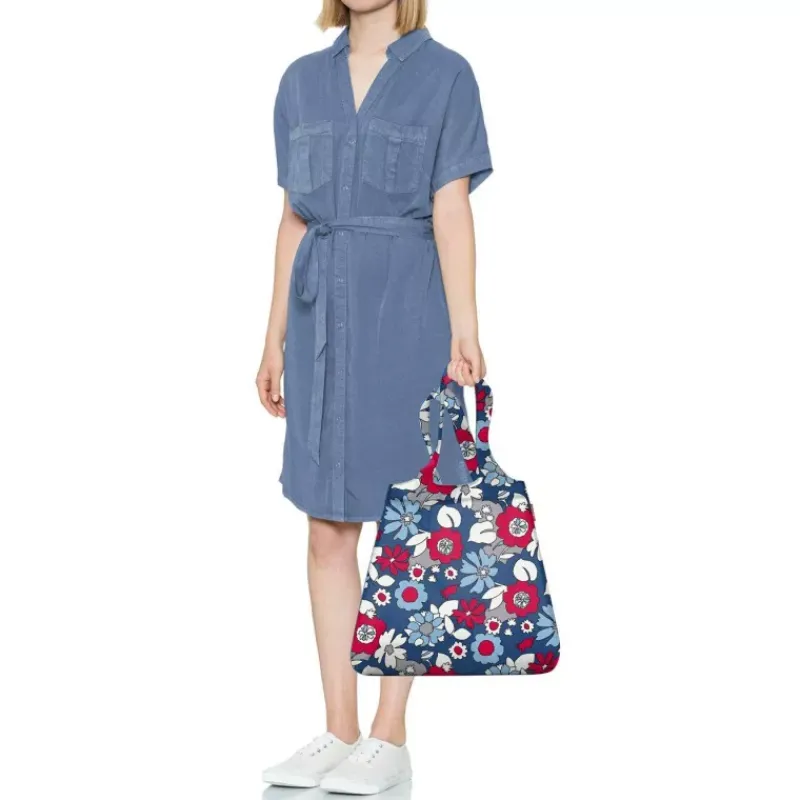 Sacs De Courses-reisenthel Sac courses pliable Mini Maxi Shopper BAG Florist Indigo  SC