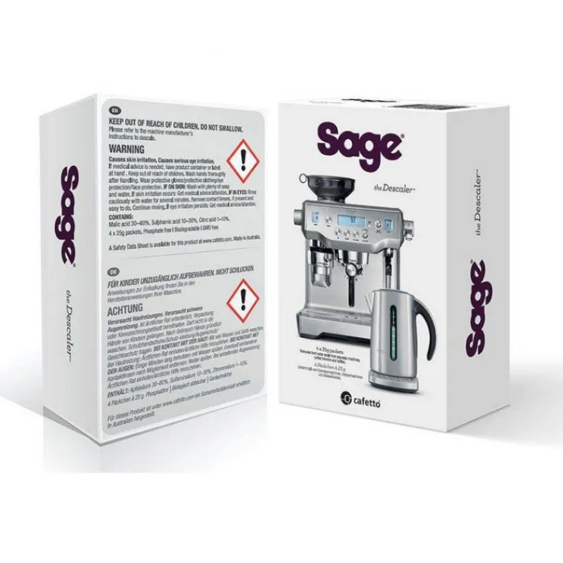 Pièces Détachées Machines À Café-Sage BES007 4 X Sachets 25g Détartrant