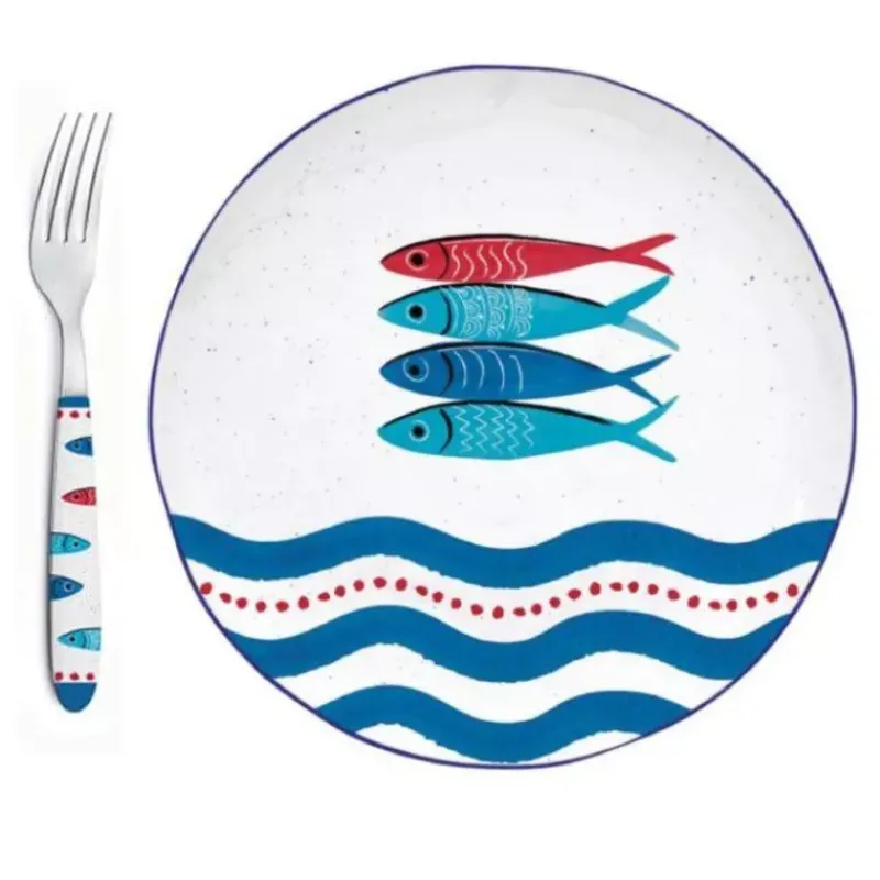 Fourchettes-Easy Life SARDINE´S PARTY Fourchette de table inox avec poignée décorée EASYLIFE SC