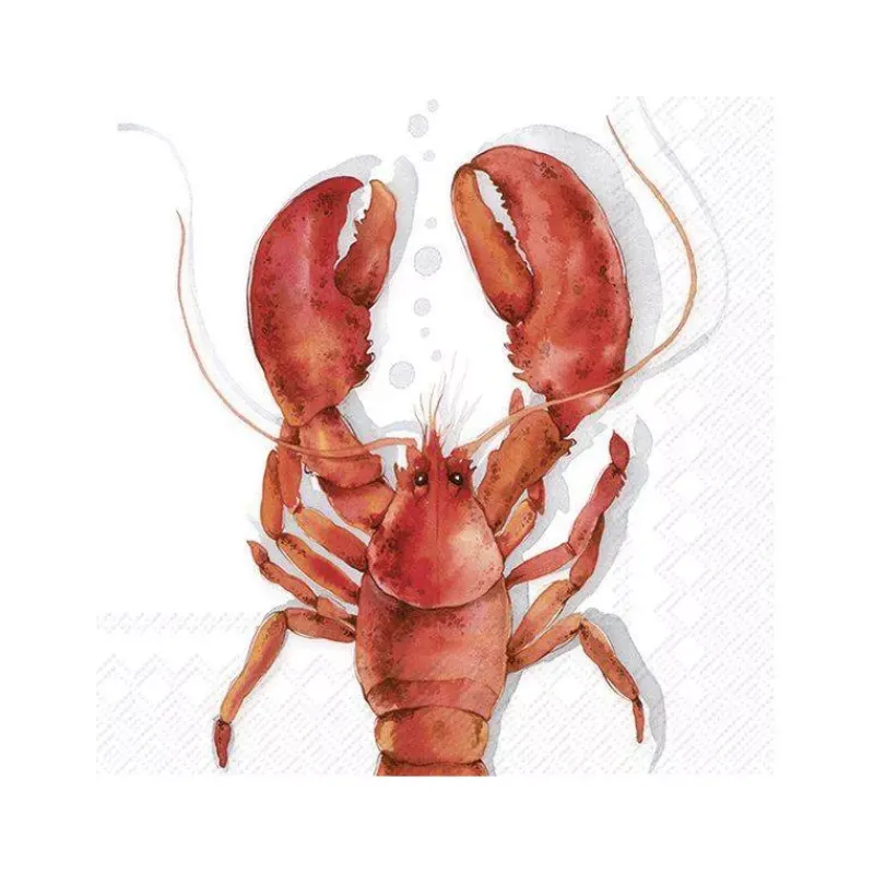 Les Serviettes De Table Papier-IHR Serviette de table Cocktail  25x25 Jetable Paquet de 20 - Homard