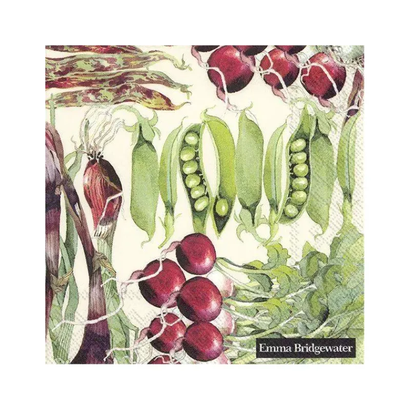 Les Serviettes De Table Papier-IHR Serviette de table Lunch  33X33 Jetable Paquet de 20 - Emma Bridgewater, Légumes du jardin