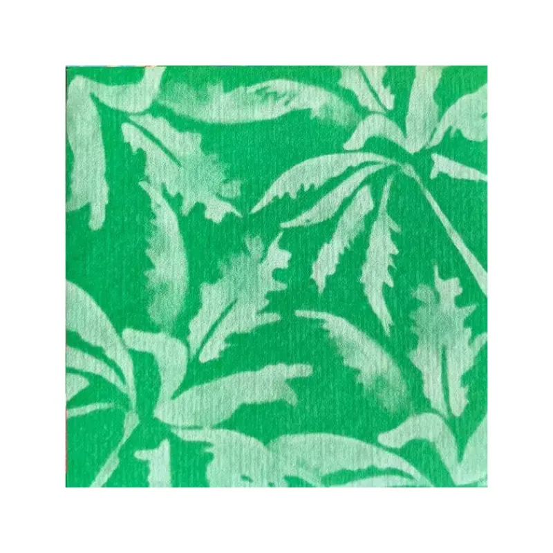 Les Serviettes De Table Papier-Franu00e7oise PAVIOT Serviette de table 25x25 Jetable Intissé Françoise PAVIOT Paquet de 20 - Beach Vert