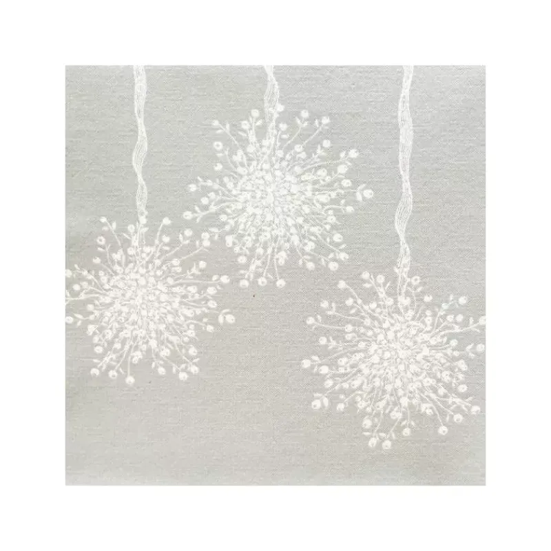Les Serviettes De Table Papier-Franu00e7oise PAVIOT Serviette de table 40x40 Jetable Intissé Françoise PAVIOT Paquet de 20 - Boule de Gui Argent