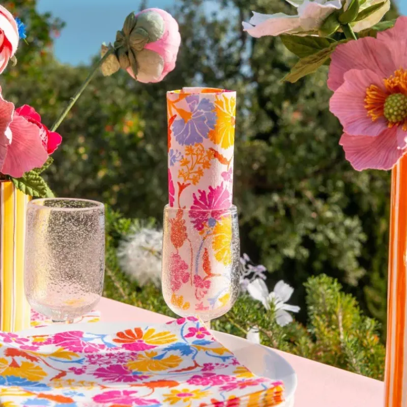 Les Serviettes De Table Papier-Franu00e7oise PAVIOT Serviette de table 40x40 jetable intissé Françoise PAVIOT paquet de 20 - Bouquet