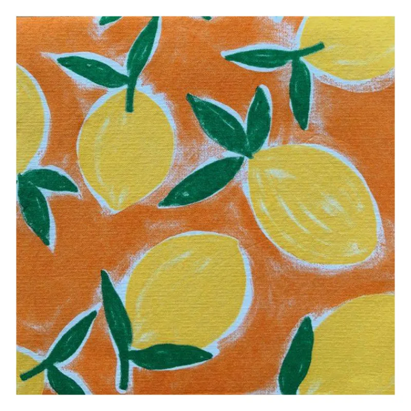 Les Serviettes De Table Papier-Franu00e7oise PAVIOT Serviette de table 40x40 Jetable Intissé Françoise PAVIOT Paquet de 20 - Citrus Orange