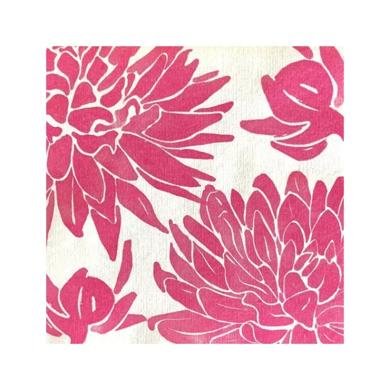 Les Serviettes De Table Papier-Franu00e7oise PAVIOT Serviette de table 40x40 Jetable Intissé Françoise PAVIOT Paquet de 20 - Dahlia Rose