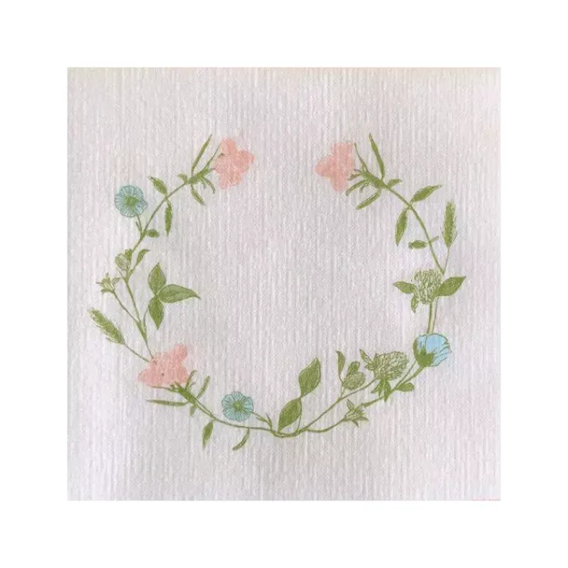 Les Serviettes De Table Papier-Franu00e7oise PAVIOT Serviette de table 40x40 Jetable Intissé Françoise PAVIOT Paquet de 20 - Fleurs des prés