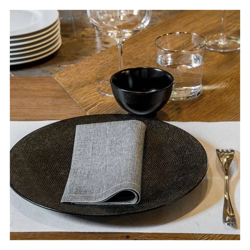 Les Serviettes De Table Papier-Franu00e7oise PAVIOT Serviette de table 40x40 Jetable Intissé Françoise PAVIOT Paquet de 20 - Gris Chiné    SC