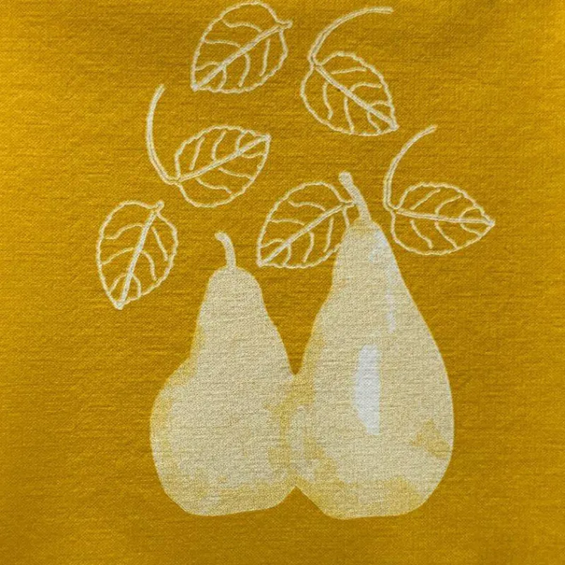 Les Serviettes De Table Papier-Franu00e7oise PAVIOT Serviette de table 25x25 Jetable Intissé Françoise PAVIOT Paquet de 20 - Poire Jaune