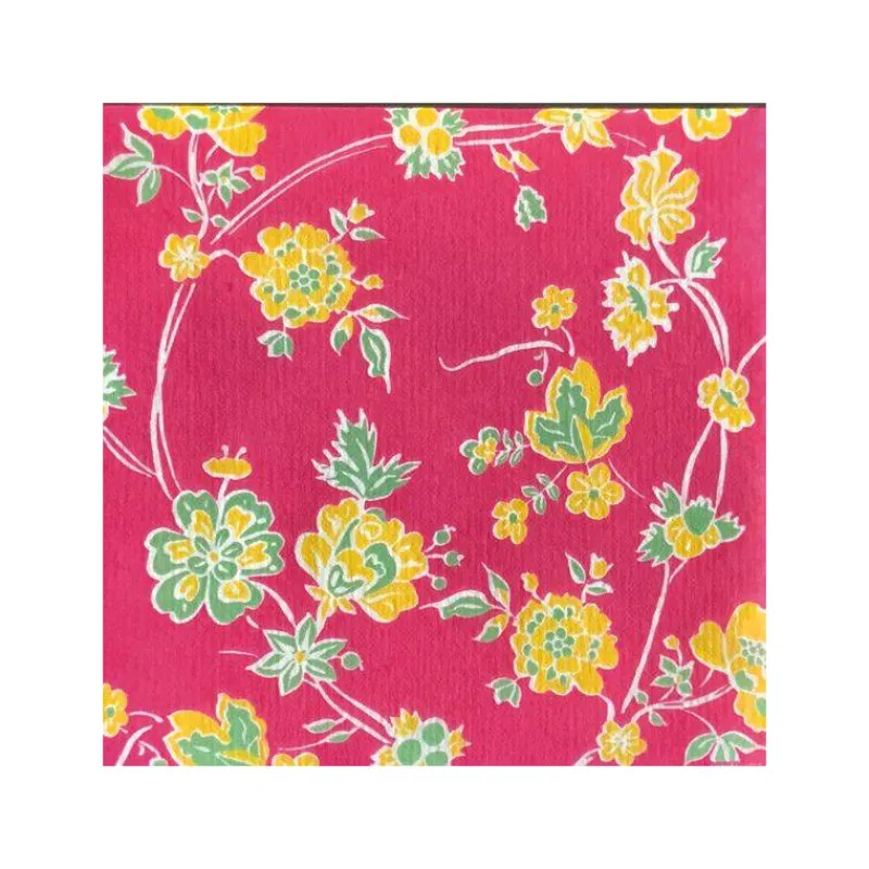 Les Serviettes De Table Papier-Franu00e7oise PAVIOT Serviette de table 25x25 Jetable Intissé Françoise PAVIOT Paquet de 20 - Princesse Rose