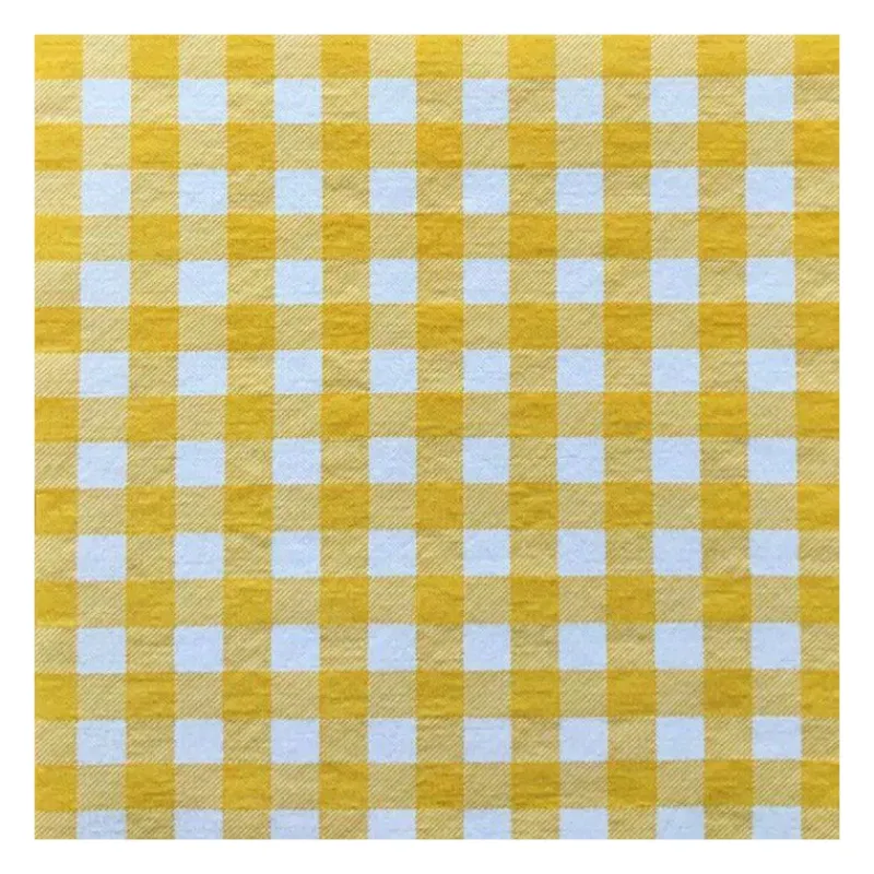 Les Serviettes De Table Papier-Franu00e7oise PAVIOT Serviette de table 40x40 jetable intissé Françoise PAVIOT paquet de 20 - Vichy Jaune