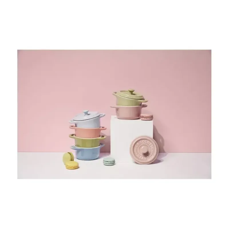 Cocottes En Céramique-STAUB Set 6 mini cocottes en céramique 10 cm couleurs macaron