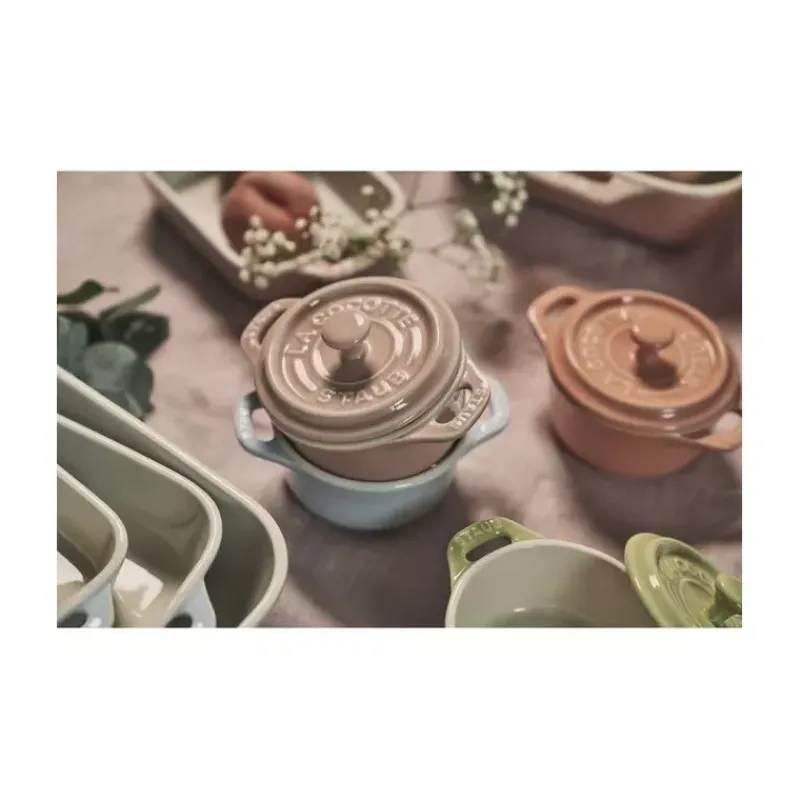 Cocottes En Céramique-STAUB Set 6 mini cocottes en céramique 10 cm couleurs macaron
