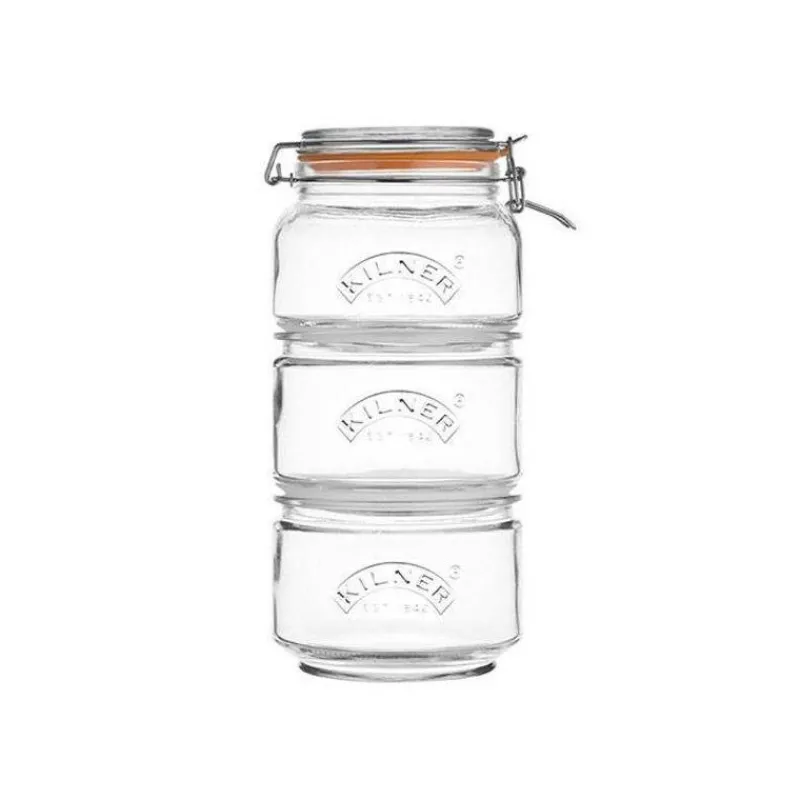 Bocaux De Conservation-Kilner Set de 3 bocaux empilables