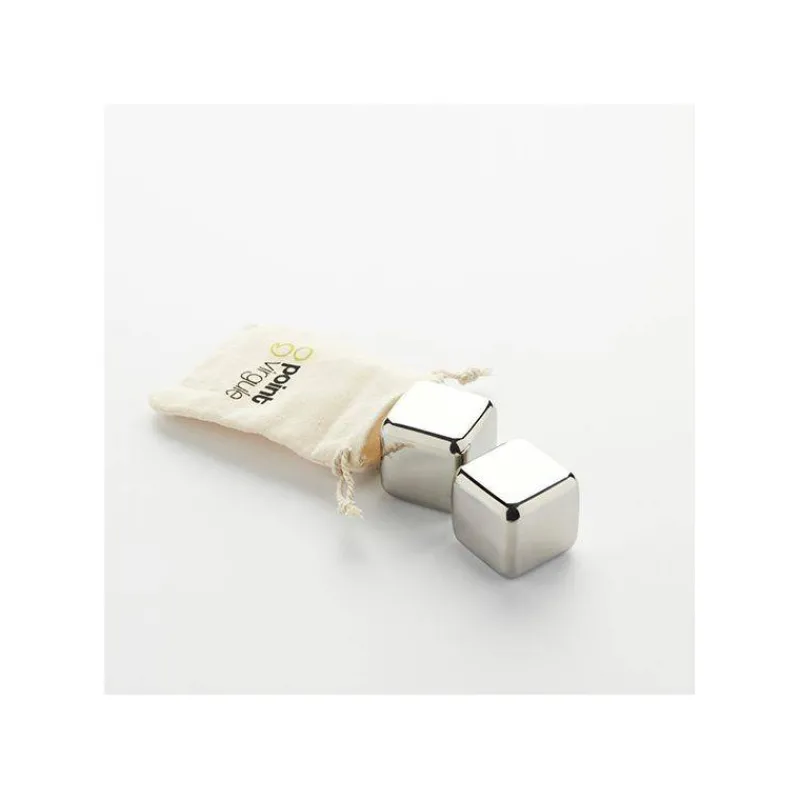Glaçons Permanents-Point Virgule Set de 2 Glaçons réutilisables en Inox avec pochette