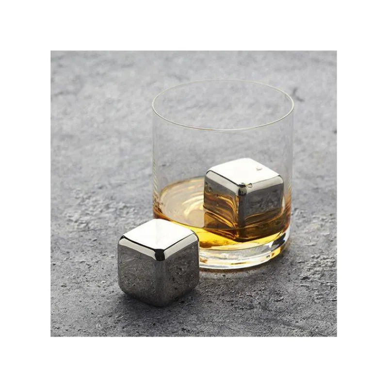 Glaçons Permanents-Point Virgule Set de 2 Glaçons réutilisables en Inox avec pochette