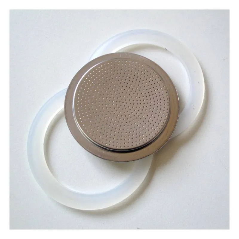 Cafetières Italiennes-Valira Set de 2 joints + filtre Inox pour Cafetière italienne 10T