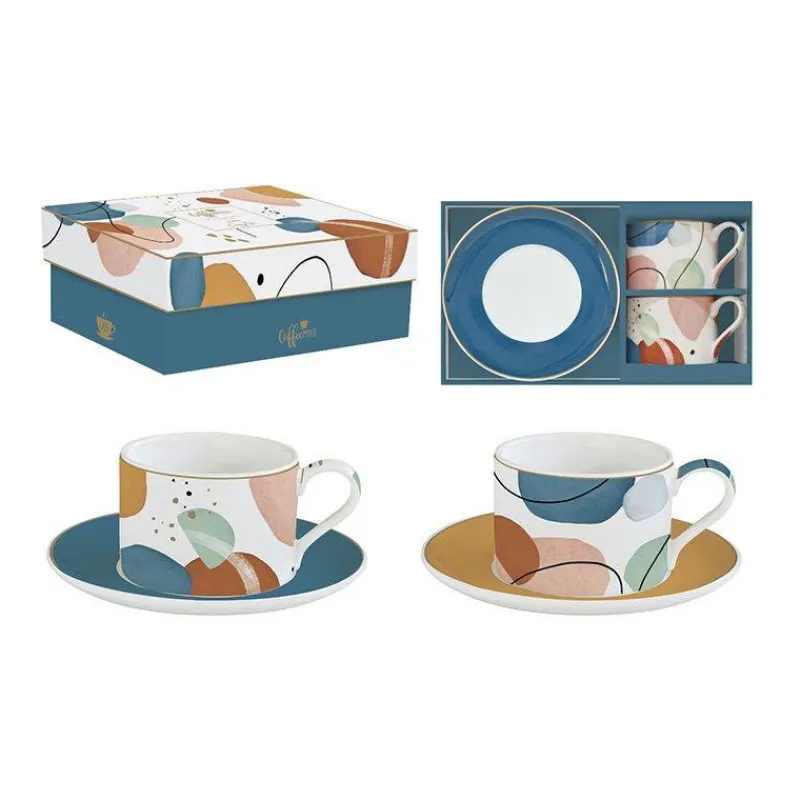 Tasses-Easy Life SHAPES Coffret Duo Paire Tasse à Déjeuner Porcelaine