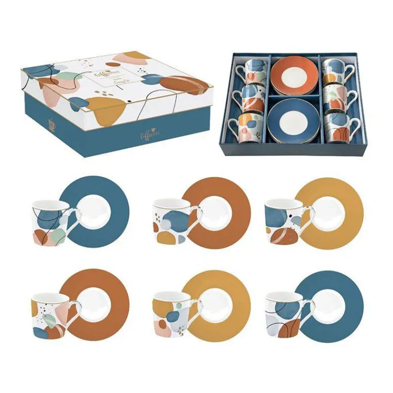 Tasses Expresso-Easy Life SHAPES Tasse café Expresso Porcelaine Bleu - les 6