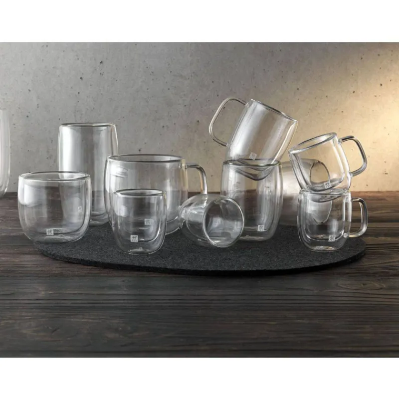 Tasses Expresso-ZWILLING SORRENTO Tasse à café expresso en verre double paroi 14 cl - les 2
