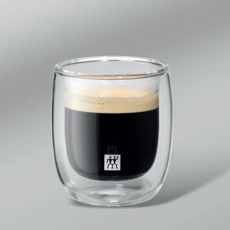 Gobelets | Tasses Expresso-ZWILLING SORRENTO Verre Tasse à café expresso double paroi 80 ml - les 2