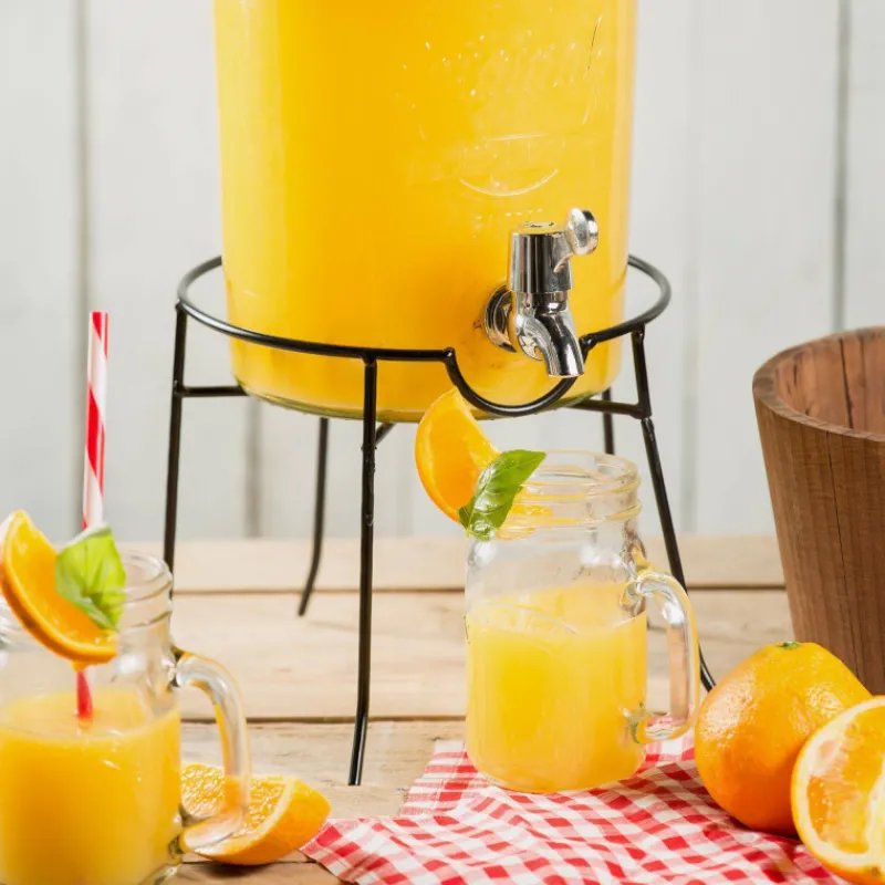 Bonbonnes À Punch-La Casserolerie Support Bonbonne en verre avec robinet jus punch 5 - 8 L