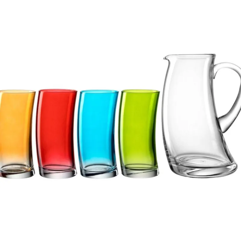Carafes À Vin | Carafes À Eau-LEONARDO SWING Coffret Pichet 1.3 L avec 4 verres Haut 45 cl SC