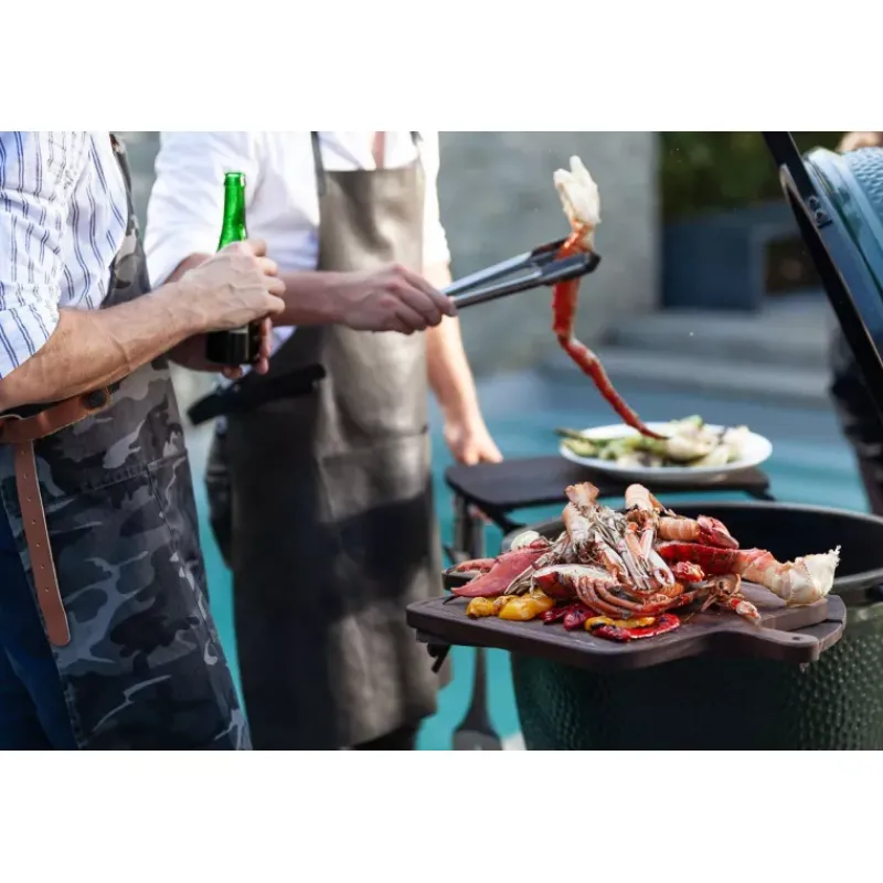 Tabliers | Ustensiles Et Accessoires Bbq Planchas Grills-DUTCHDELUXES Tablier en cuir barbecue Noir cendré Taille Unique