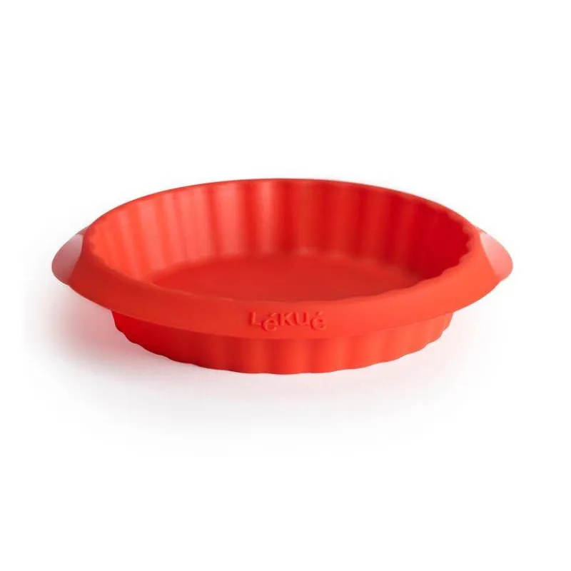 Moules À Tarte-LEKUE Tartelette individuelle D12 moule en silicone Lékué- Les 4 ROUGE