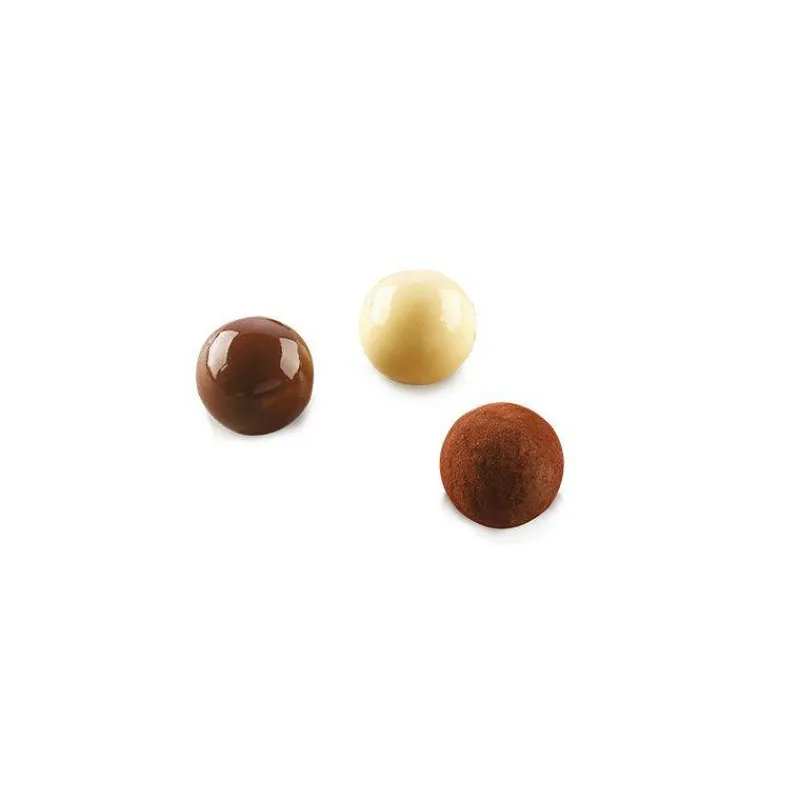 Moules Silikomart | Moules À Gâteaux Silicone-SilikoMart TARTUFINO Moule Chocolat mini boule Sphère en silicone 3Design
