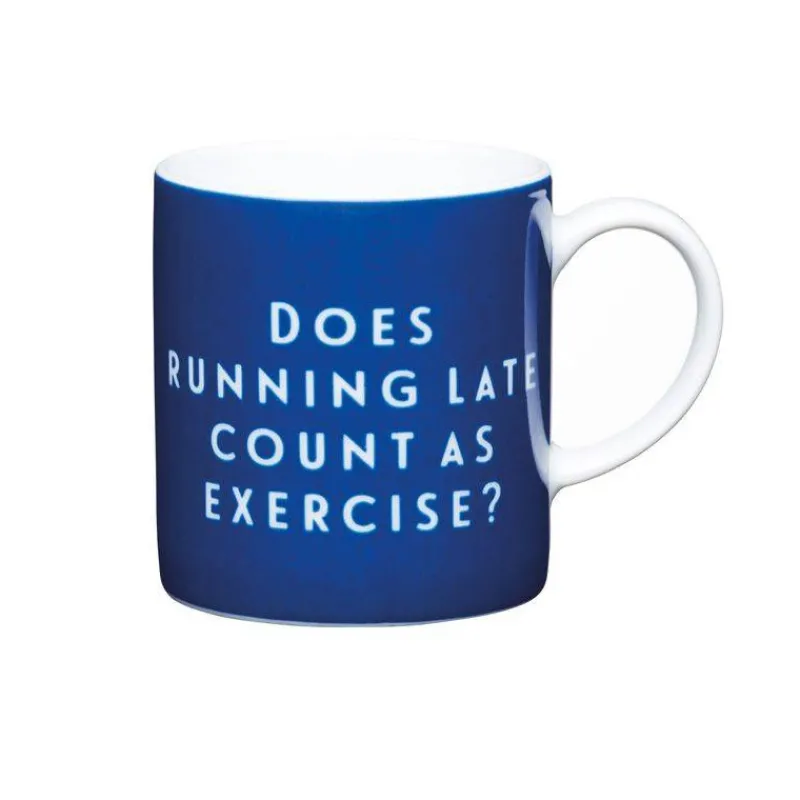 Tasses Expresso-Kitchen Craft Tasse Expresso Porcelaine Coloré KitchenCraft RUNNING LATE