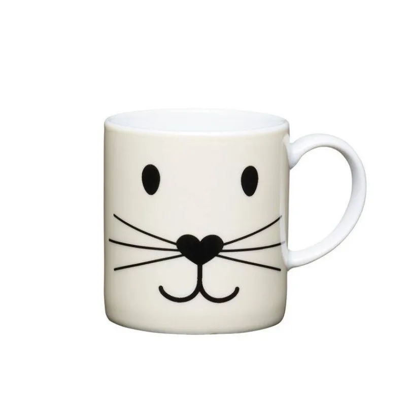 Tasses Expresso-Kitchen Craft Tasse Expresso Porcelaine Coloré KitchenCraft TETE CHAT