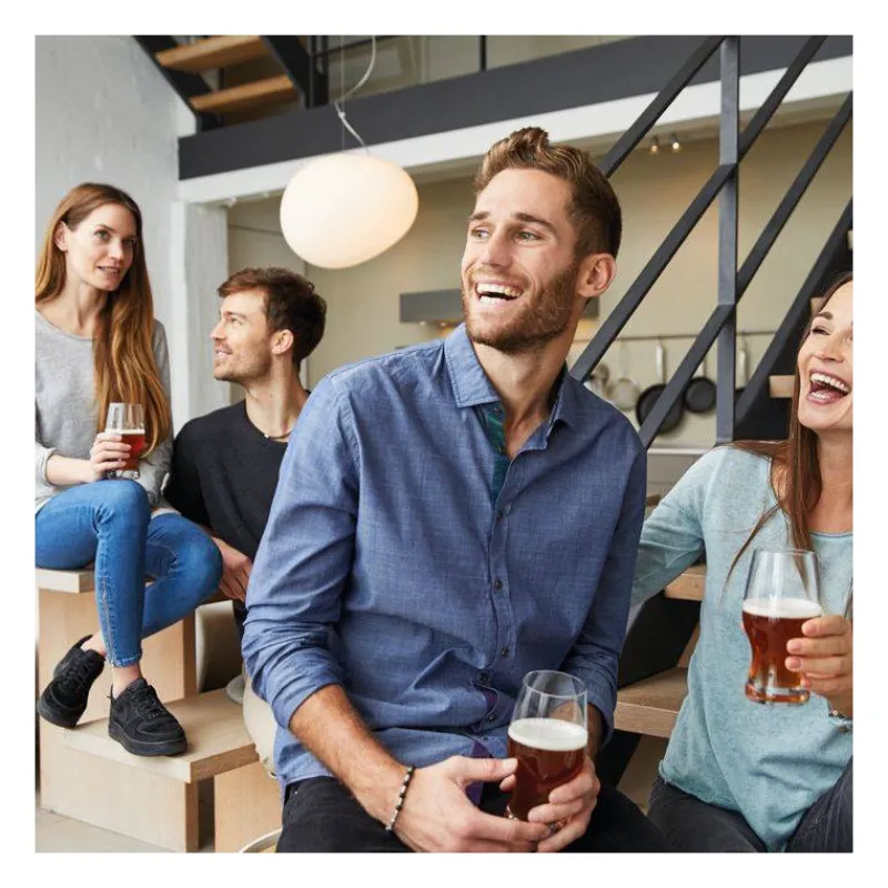 Verres À Bière-LEONARDO TAVERNA Verre Chope à  Bière bas de 33 cl Coffret de 2