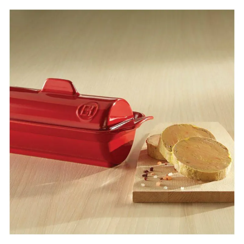 Terrines-Emile HENRY Terrine Foie Gras Façon Médaillon Rouge Grand cru