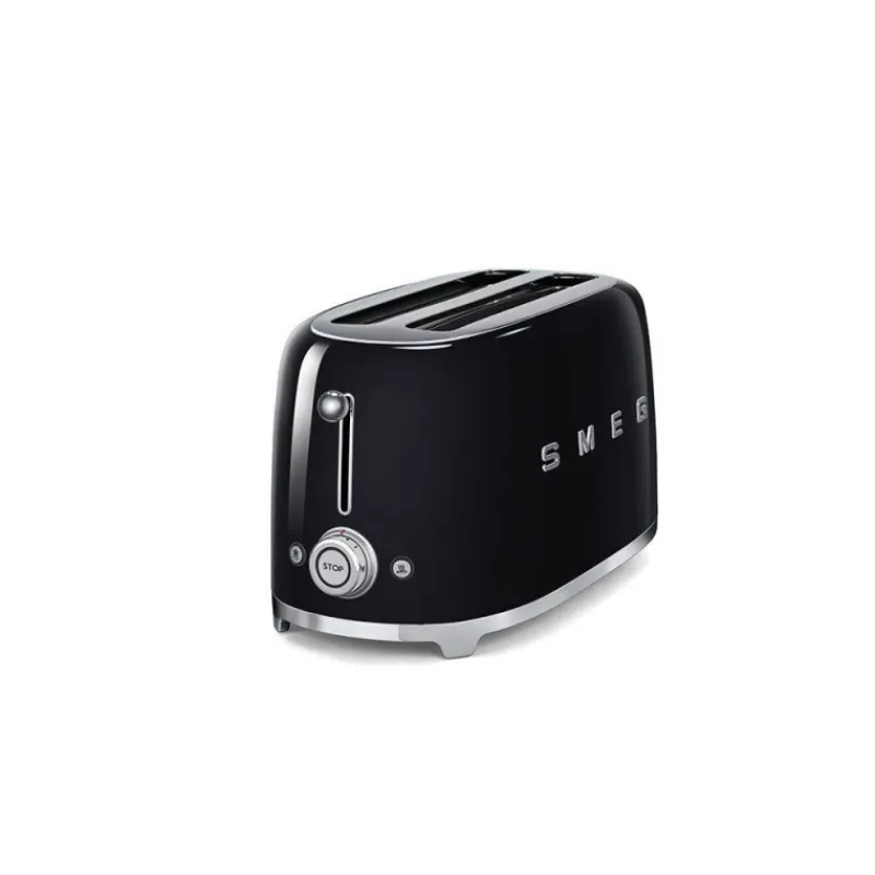 Grille-pains Et Toasters | Grille-pain Smeg-SMEG Toaster 2 Fentes Long Grille pain Années 50 Noir