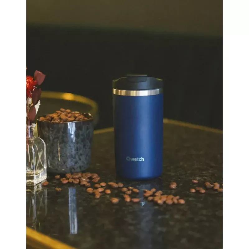 Tumblers Mugs Isotherme | Mugs-Qwetch TRAVEL MUG isotherme double paroi en Inox 350ml Bleu nuit