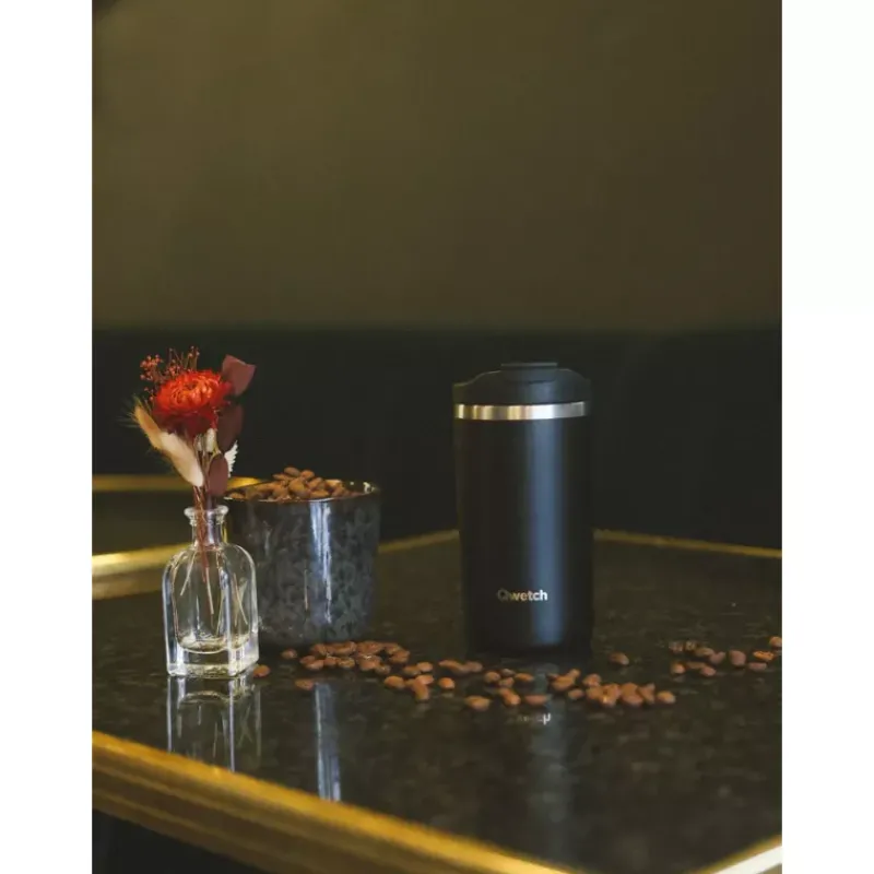 Tumblers Mugs Isotherme | Mugs-Qwetch TRAVEL MUG isotherme double paroi en Inox 350ml Noir mat