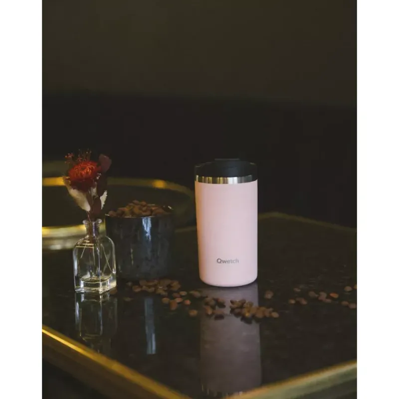 Tumblers Mugs Isotherme | Mugs-Qwetch TRAVEL MUG isotherme double paroi en Inox 350ml Rose pastel