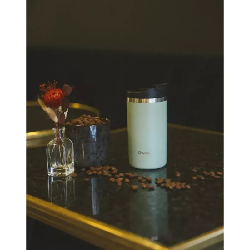 Tumblers Mugs Isotherme | Mugs-Qwetch TRAVEL MUG isotherme double paroi en Inox 350ml Vert tilleul