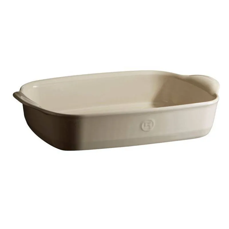 Plats À Rôtir Et Gratins-Emile HENRY ULTIME Plat à Four en Céramique Rectangle Blanc Argile 36 x 23 cm