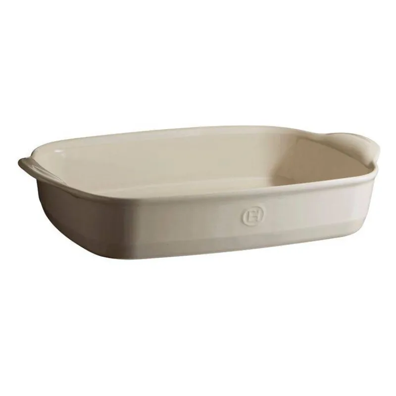 Plats À Rôtir Et Gratins-Emile HENRY ULTIME Plat à Four en Céramique Rectangle Blanc Argile 42 x 27 cm