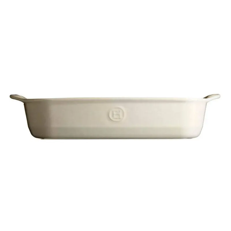 Plats À Rôtir Et Gratins-Emile HENRY ULTIME Plat à Four en Céramique Rectangle Blanc Argile 36 x 23 cm