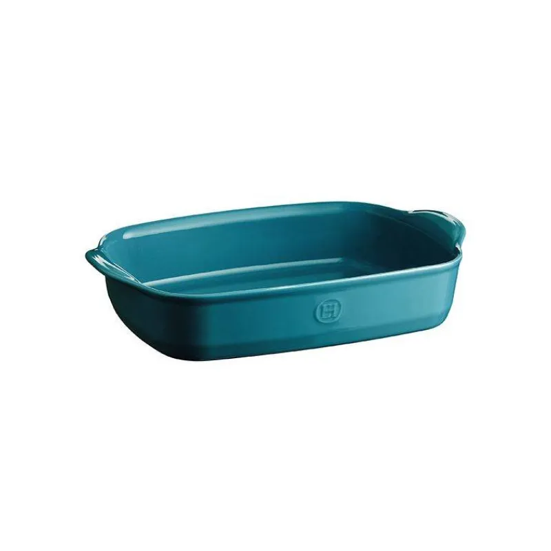 Plats À Rôtir Et Gratins-Emile HENRY ULTIME Plat à Four en Céramique Rectangle Bleu Calanque 36 x 23 cm