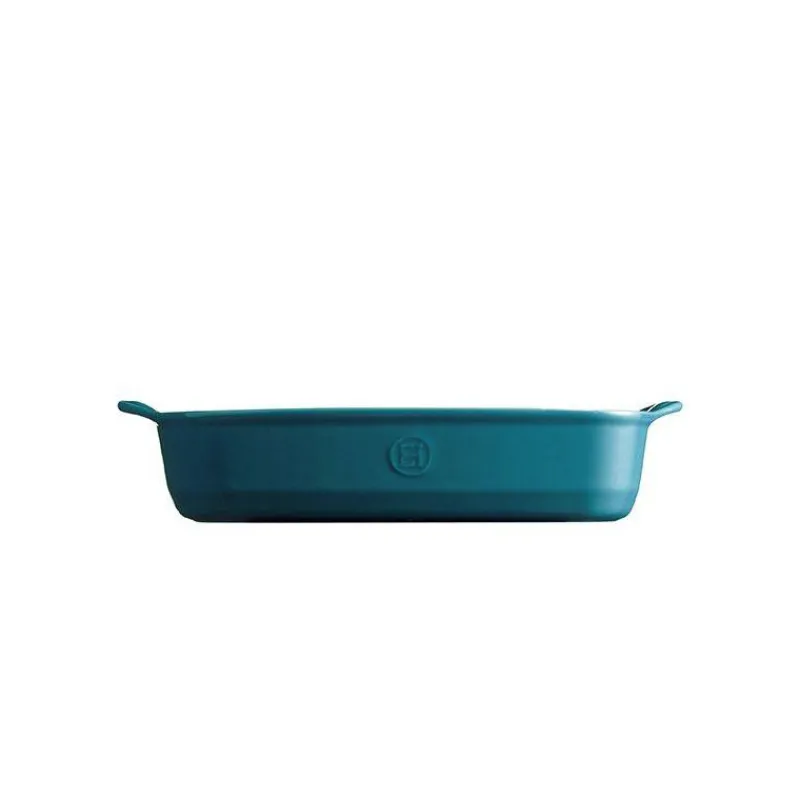 Plats À Rôtir Et Gratins-Emile HENRY ULTIME Plat à Four en Céramique Rectangle Bleu Calanque 36 x 23 cm