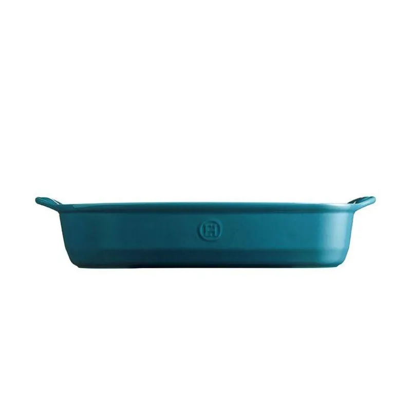Plats À Rôtir Et Gratins-Emile HENRY ULTIME Plat à Four en Céramique Rectangle Bleu Calanque 42 x 27 cm