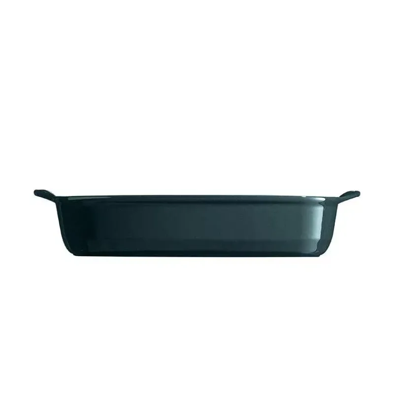 Plats À Rôtir Et Gratins-Emile HENRY ULTIME Plat à Four en Céramique Rectangle Bleu nuit Belle Ile 42 x 27 cm